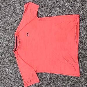 Under Armour Men's 2XL Short Sleeve Shirt Unisex Salmon Color
